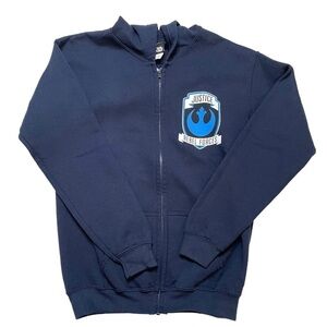 Star Wars Rebel Forces navy blue zip up hoodie kid’s XL